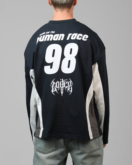 Loiter Night Crawler Long Sleeve T-Shirt Black/White