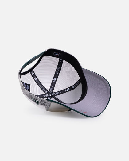 New Era Los Angeles Dodgers 'Upside Down Logo' 9FORTY A-Frame Trucker Snapback White/Green