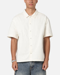 Saint Morta Gothic Noir Button Up Shirt White/Black