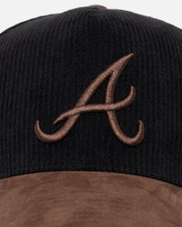 47 Brand Atlanta Braves 'Black Barren' 47 Offside DT Corduroy Snapback Black