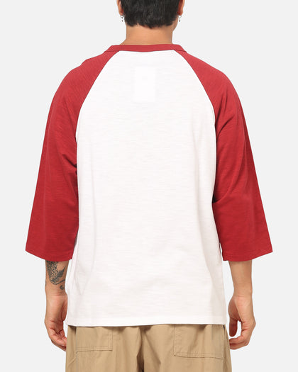 Nike 3/4 Sleeve Raglan Top Crimson/White