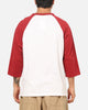 Nike 3/4 Sleeve Raglan Top Crimson/White