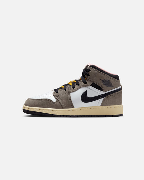 Jordan Kids' Air Jordan 1 Mid SE (GS) White/Grey