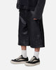 MNML Ultra Baggy Leather Flame Shorts Black