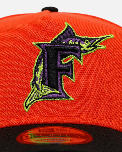 New Era Florida Marlins 'Halloween' 9FORTY A-Frame Snapback Orange/Black