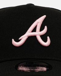 New Era Atlanta Braves 'Black And Pink' 9FORTY A-Frame Snapback Black/Pink