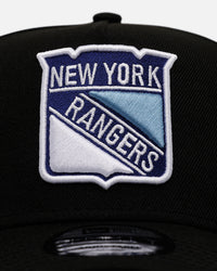 New Era New York Rangers 'Black And Sky Blue' 9FORTY A-Frame Snapback Black/Sky Blue