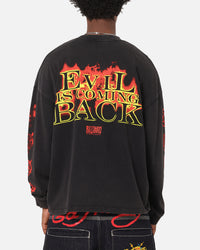 73Studio X Diablo Halloween Evil Is Coming Back Long Sleeve T-Shirt Vintage Black