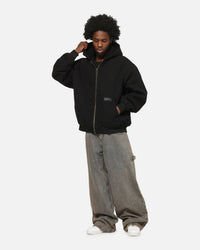 Carre Sherpa Lined Zip Hoodie Black