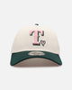 New Era Texas Rangers 'Pink Satin Hearts Green' 9FORTY A-Frame Snapback Chrome/Dark Green