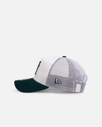 New Era Los Angeles Dodgers 'Upside Down Logo' 9FORTY A-Frame Trucker Snapback White/Green