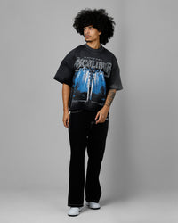 Loiter Excalibur Sword Distressed T-Shirt Washed Black