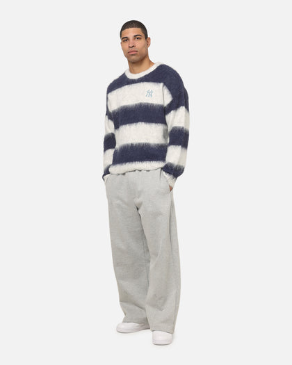 Majestic Athletic New York Yankees Block Stripe Knit Jumper Vintage White