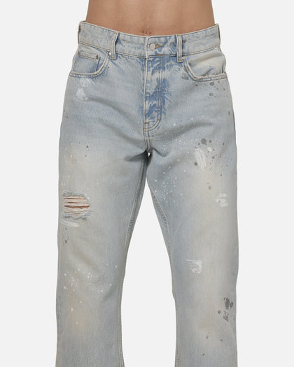 Represent Painted Denim Jeans Coastal Blue
