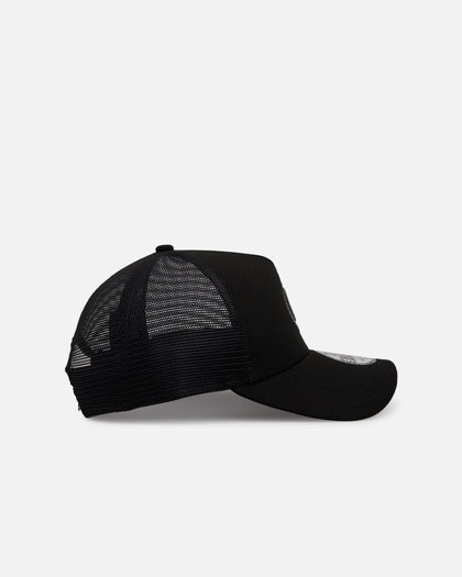 New Era X Culture Kings 9FORTY A-Frame Trucker Snapback Black/Black