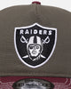 New Era Oakland Raiders 'Contrast Visor' Pre-Curved Golfer Snapback Moss/Maroon
