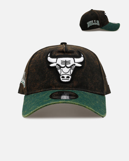 New Era Chicago Bulls 'Washed Green 2.0' 9FORTY A-Frame Snapback Black/Green