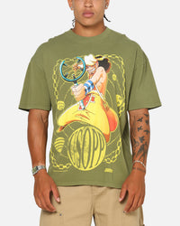 73Studio X One Piece Usopp Vintage T-Shirt Washed Olive