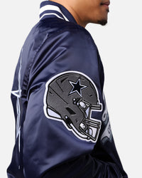 Pro Standard Dallas Cowboys Rib Satin Jacket Midnight Navy
