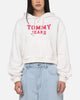 Tommy Jeans Women's TJW Boxy Crop Varsity Hoodie White