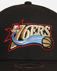 New Era Philadelphia 76ers 'HWC' 9SEVENTY Trucker Stretch Snapback Black