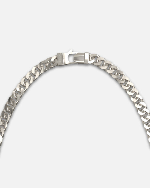 Guess Mainline Lo Studio 21" Curb 8MM Chain Necklace Silver