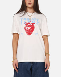 Tommy Jeans Women's TJW Strawberry T-Shirt Ecru