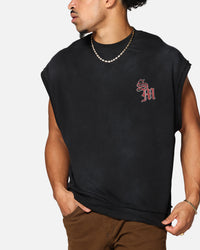 Saint Morta Hardcore Cut Off T-Shirt Sunfade Grey