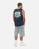 Bleacher Athletic Canberra Raiders NRL Adult Muscle T-Shirt Navy