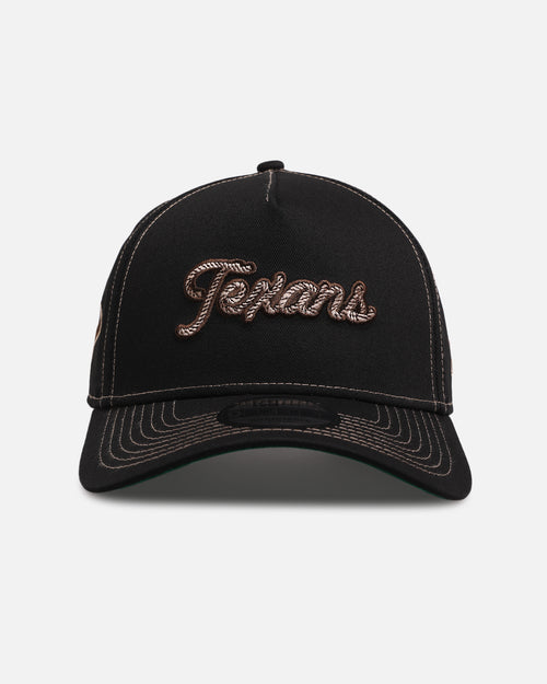 New Era Houston Texans 'Rope Script' 9FORTY A-Frame Snapback Black/White