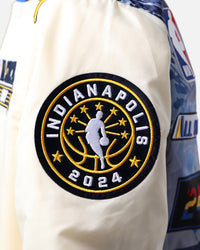 Pro Standard NBA All Star Game 2024 Satin Jacket Eggshell/Midnight Navy
