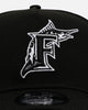 New Era Florida Marlins 'Black And White' 9FORTY A-Frame Snapback Black/White