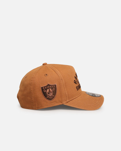 New Era Las Vegas Raiders 'Washed Canvas' 9FORTY A-Frame Snapback Walnut