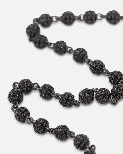 Saint Morta 4mm Iced Ball Chain Iced Black