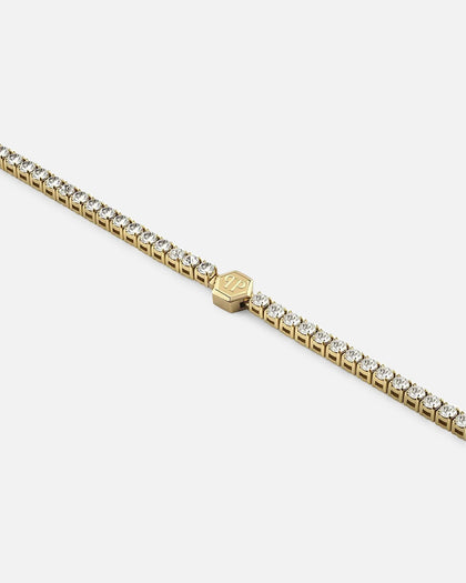 Philipp Plein Plein Tennis Royal Clear Crystal Bracelet Gold