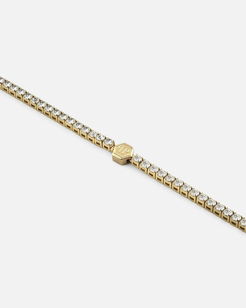 Philipp Plein Plein Tennis Royal Clear Crystal Bracelet Gold