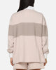 Nike Women's Sportswear Graphic Long Sleeve Polo Top Pink/White