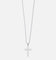 Saint Morta Textured Cross Pendant Chain White Gold