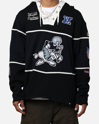 47 Brand Dallas Cowboys Super Bowl Gridiron Lacer Hoodie Jet Black