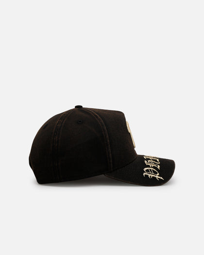New Era Philadelphia Phillies 'Washed Black Gothic Script' 9FORTY A-Frame Snapback Black