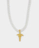 Saint Morta Cupids Pearl Necklace Gold