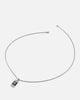 Guess Mainline Rebel Moon 26" Tag Necklace Steel