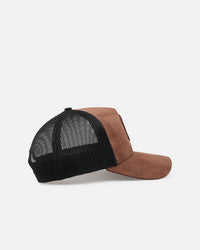 47 Brand New York Yankees 'Tonal Suede' '47 Offside Trucker Snapback Chocolate