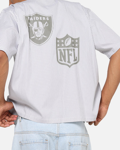 Majest Athletic Las Vegas Raiders Graphic Boxy Shirt White/Navy