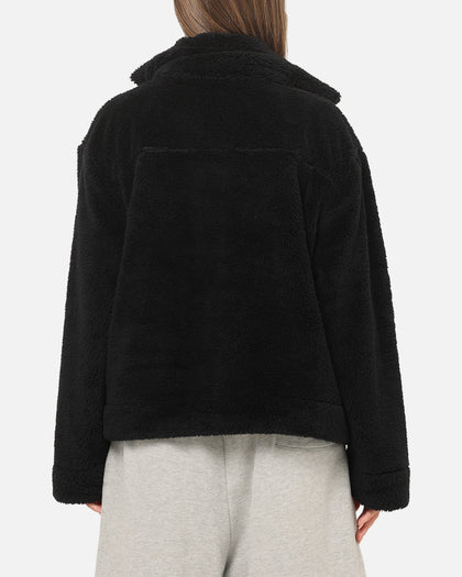 Nike Women's Sportswear Essential High-Pile Fleece Jacket Black/Sail