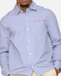 Carre Dice Club Long Sleeve Button Up Shirt Pinstripe