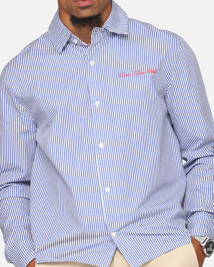 Carre Dice Club Long Sleeve Button Up Shirt Pinstripe