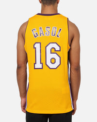 Mitchell & Ness Los Angeles Lakers Pau Gasol 09-10 Swingman Jersey Light Gold