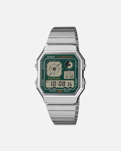 Casio A130WE-3ADF Silver/Green