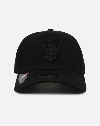 New Era Brisbane Lions 'Triple Black' 9FORTY A-Frame Snapback Black